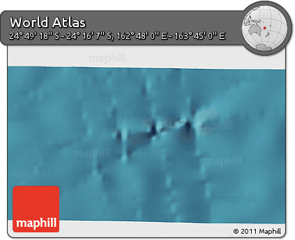 Satellite 3D Map of the Area around 24° 32' 42" S, 163° 16' 30" E