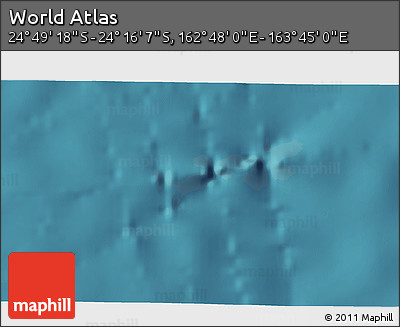 Satellite 3D Map of the Area around 24° 32' 42" S, 163° 16' 30" E