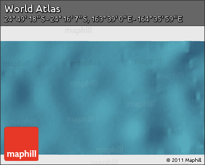 Satellite 3D Map of the Area around 24° 32' 42" S, 164° 7' 30" E