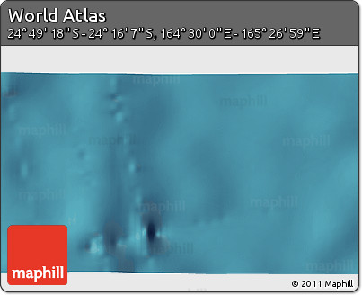 Satellite 3D Map of the Area around 24° 32' 42" S, 164° 58' 29" E