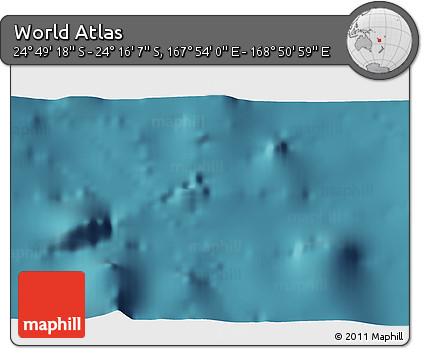 Satellite 3D Map of the Area around 24° 32' 42" S, 168° 22' 30" E
