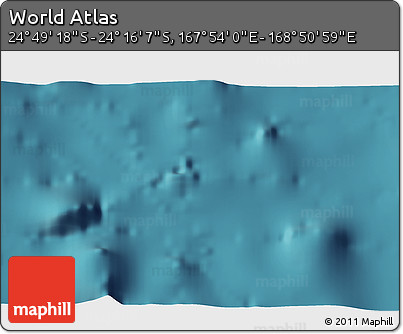 Satellite 3D Map of the Area around 24° 32' 42" S, 168° 22' 30" E