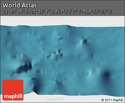 Satellite 3D Map of the Area around 24° 32' 42" S, 168° 22' 30" E