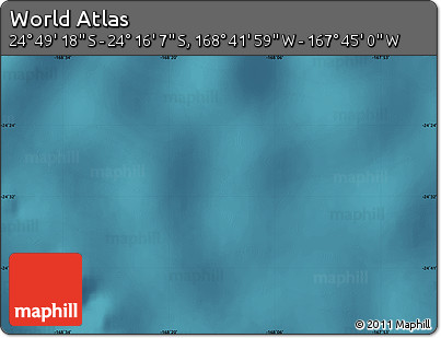 Satellite Map of the Area around 24° 32' 42" S, 168° 13' 29" W