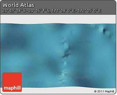 Satellite 3D Map of the Area around 24° 32' 42" S, 171° 46' 30" E