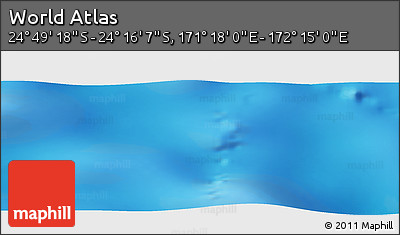 Physical Panoramic Map of the Area around 24° 32' 42" S, 171° 46' 30" E