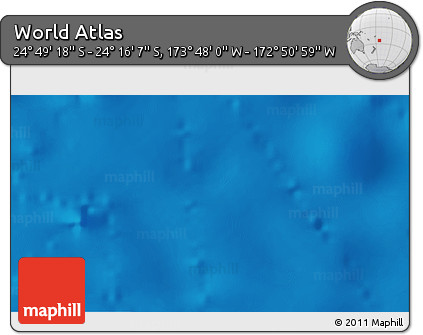 Physical 3D Map of the Area around 24° 32' 42" S, 173° 19' 29" W