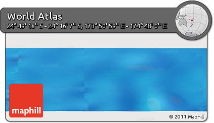 Physical Panoramic Map of the Area around 24° 32' 42" S, 174° 19' 29" E