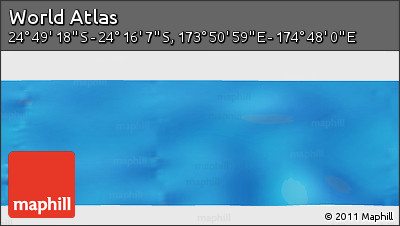 Physical Panoramic Map of the Area around 24° 32' 42" S, 174° 19' 29" E