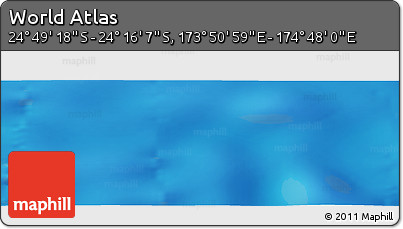 Physical Panoramic Map of the Area around 24° 32' 42" S, 174° 19' 29" E