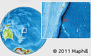 Physical Location Map of the area around 24° 32' 42" S, 174° 10' 30" W