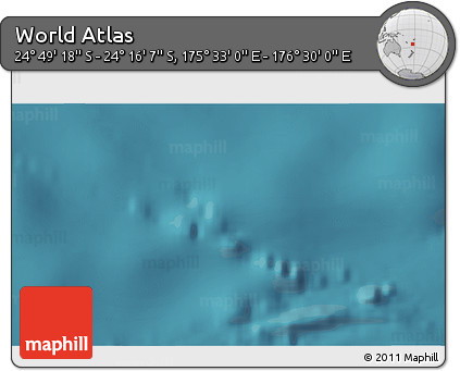 Satellite 3D Map of the Area around 24° 32' 42" S, 176° 1' 30" E