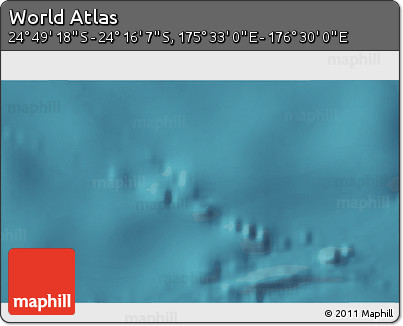 Satellite 3D Map of the Area around 24° 32' 42" S, 176° 1' 30" E
