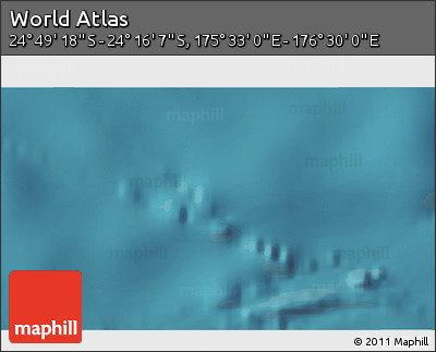Satellite 3D Map of the Area around 24° 32' 42" S, 176° 1' 30" E