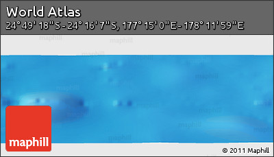 Physical Panoramic Map of the Area around 24° 32' 42" S, 177° 43' 29" E