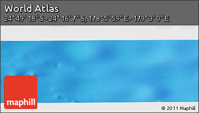 Shaded Relief Panoramic Map of the Area around 24° 32' 42" S, 178° 34' 29" E