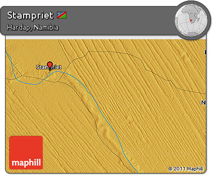 Physical 3D Map of Stampriet