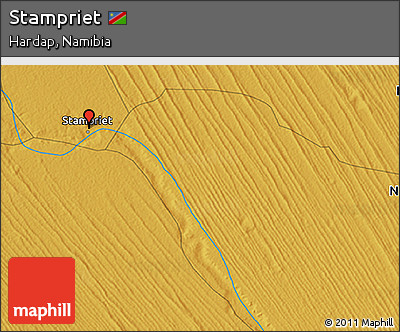 Physical 3D Map of Stampriet