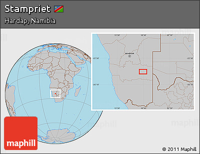 Gray Location Map of Stampriet