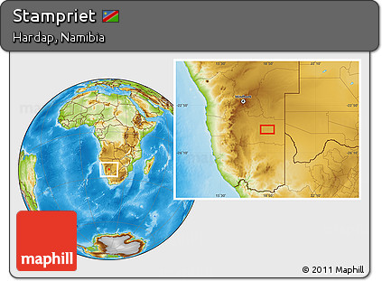 Physical Location Map of Stampriet