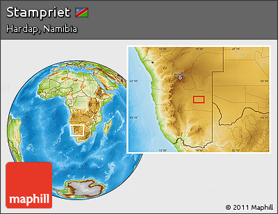 Physical Location Map of Stampriet