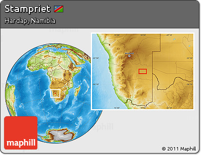 Physical Location Map of Stampriet
