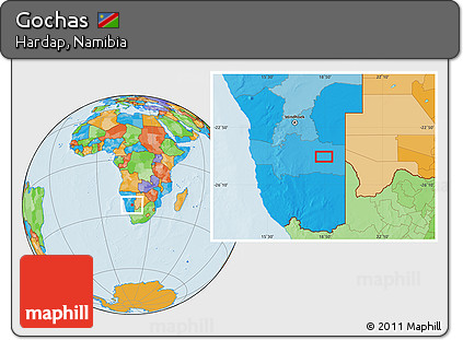 Political Location Map of Gochas