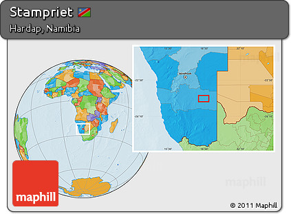 Political Location Map of Stampriet