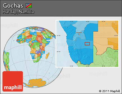 Political Location Map of Gochas