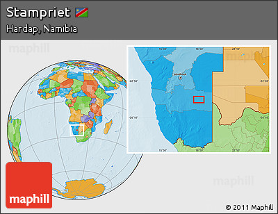 Political Location Map of Stampriet