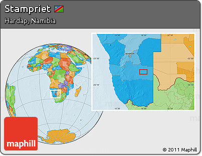 Political Location Map of Stampriet