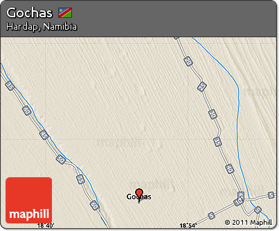 Shaded Relief Map of Gochas