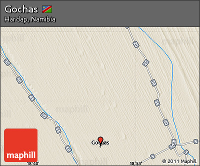 Shaded Relief Map of Gochas