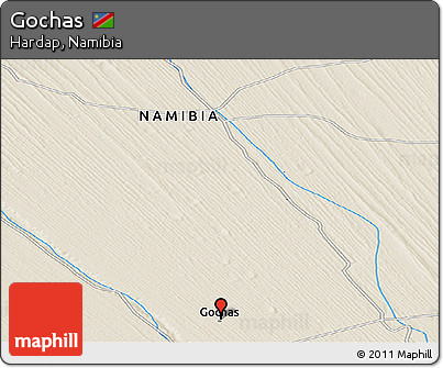 Shaded Relief Panoramic Map of Gochas