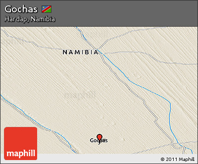 Shaded Relief Panoramic Map of Gochas