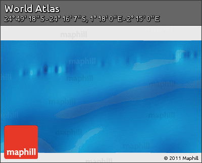 Physical 3D Map of the Area around 24° 32' 42" S, 1° 46' 29" E
