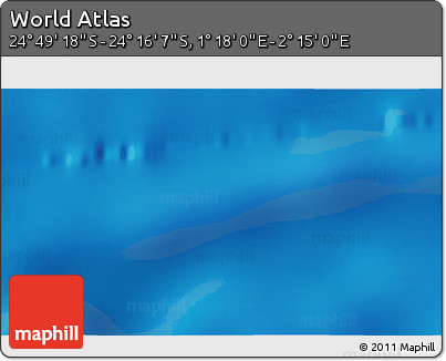 Physical 3D Map of the Area around 24° 32' 42" S, 1° 46' 29" E