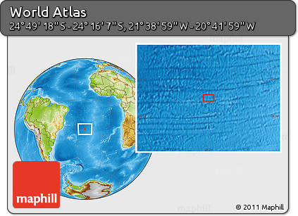 Physical Location Map of the Area around 24°&nbsp;32'&nbsp;42"&nbsp;S,&nbsp;21°&nbsp;10'&nbsp;29"&nbsp;W