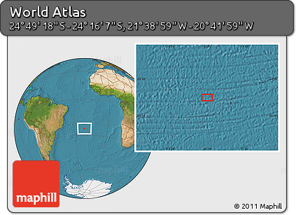 Satellite Location Map of the Area around 24°&nbsp;32'&nbsp;42"&nbsp;S,&nbsp;21°&nbsp;10'&nbsp;29"&nbsp;W