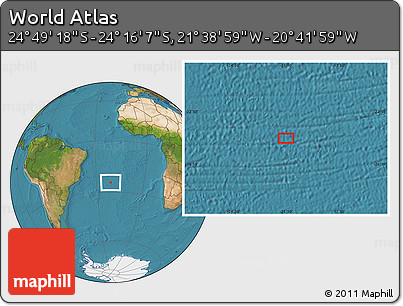 Satellite Location Map of the Area around 24°&nbsp;32'&nbsp;42"&nbsp;S,&nbsp;21°&nbsp;10'&nbsp;29"&nbsp;W