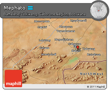 Satellite 3D Map of Mephato