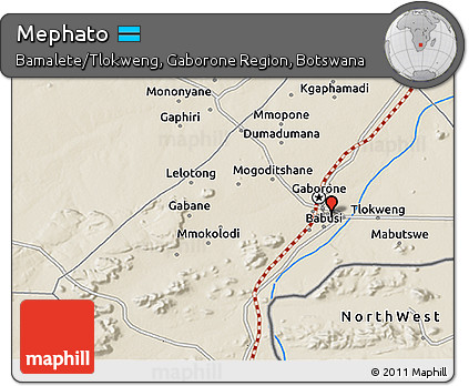Shaded Relief 3D Map of Mephato