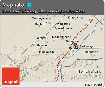 Shaded Relief 3D Map of Mephato