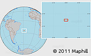Gray Location Map of the area around 24° 32' 42" S, 27° 58' 30" W