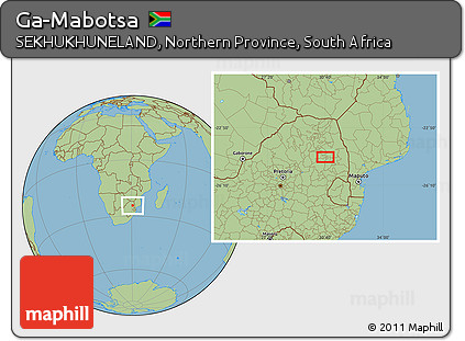 Savanna Style Location Map of Ga-Mabotsa
