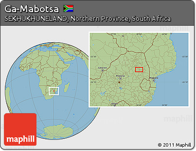 Savanna Style Location Map of Ga-Mabotsa