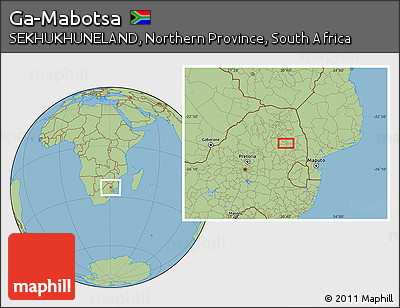 Savanna Style Location Map of Ga-Mabotsa