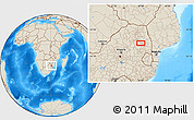 Shaded Relief Location Map of Hoedspruit