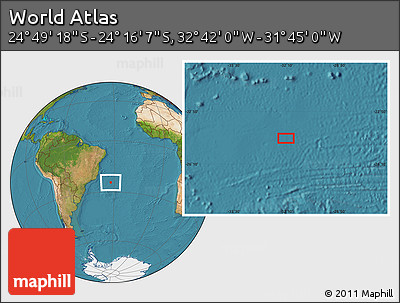 Satellite Location Map of the Area around 24° 32' 42" S, 32° 13' 30" W