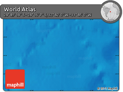 Physical Map of the Area around 24° 32' 42" S, 32° 13' 30" W